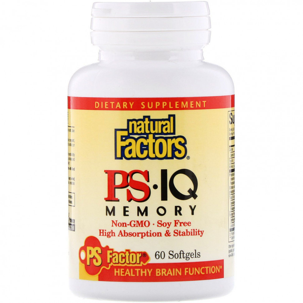 ���� ������ (Iherb) Natural Factors, PS - IQ Memory, 60 ������� ������, ������ �� 1970 ���