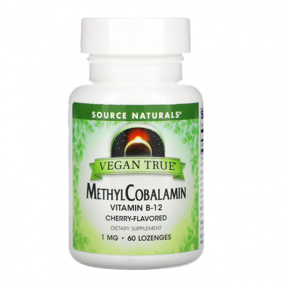   (Iherb) Source Naturals, Vegan True,    B12, , 1 , 60     -     , -, 