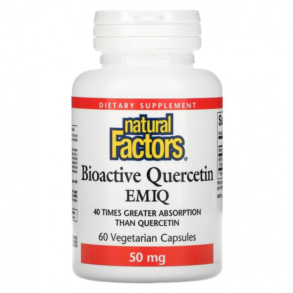 ���� ������ (Iherb) Natural Factors, ����������� ��������� EMIQ, 50 ��, 60 ������ � ������������ ��������, ������ �� 3980 ���