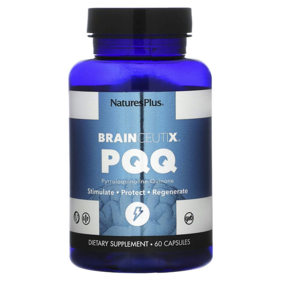 ���� ������ (Iherb) NaturesPlus, BrainCeutix, ������������������� (PQQ), 20 ��, 60 ������, ������ �� 4520 ���