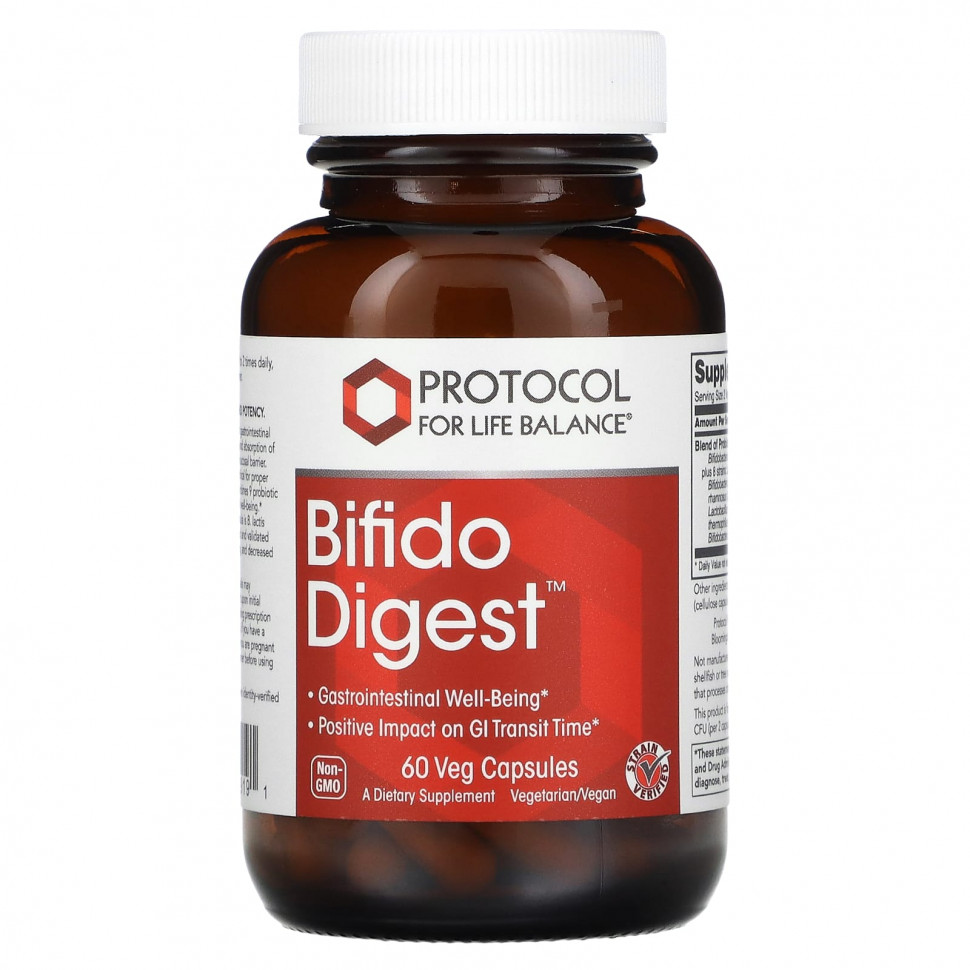   (Iherb) Protocol for Life Balance, Bifido Digest, 60      -     , -, 