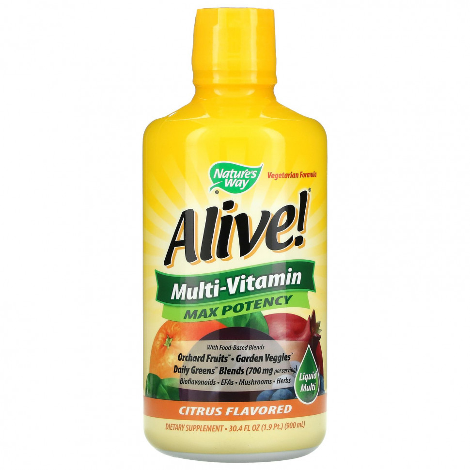 ���� ������ (Iherb) Nature's Way, Alive! ������ ��������������, ������������ �������������, ����������, 900 �� (30,4 ����. �����), ������ �� 7430 ���
