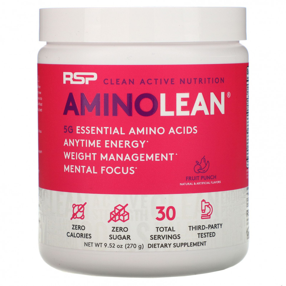 ���� ������ (Iherb) RSP Nutrition, AminoLean, ����� ��� ������������� �������������� ��������, ��������� ����, 270 � (9,52 �����), ������ �� 5490 ���