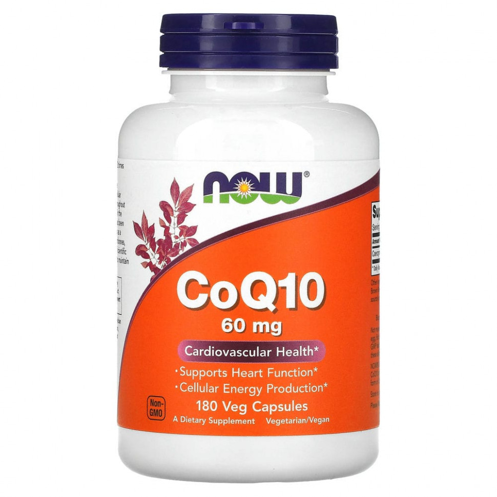 ���� ������ (Iherb) NOW Foods, ������� Q10, 60 ��, 180 �������������� ������, ������ �� 4440 ���