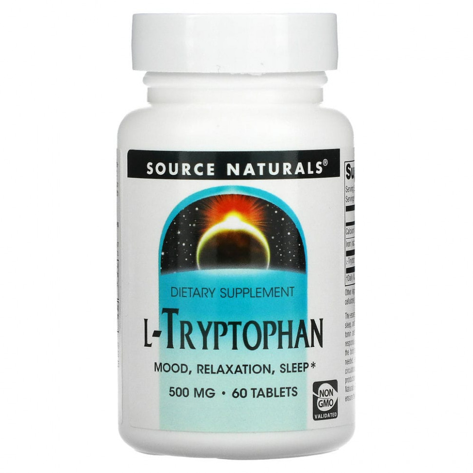 ���� ������ (Iherb) Source Naturals, L-���������, 500 ��, 60 ��������, ������ �� 2550 ���
