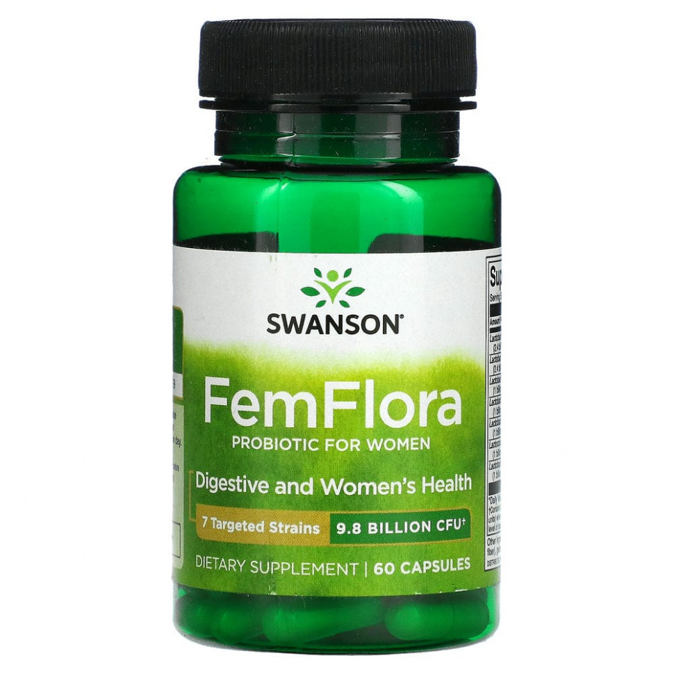   (Iherb) Swanson, FemFlora,   , 9,8  , 60     -     , -, 