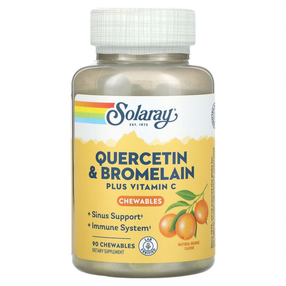 ���� ������ (Iherb) Solaray, ����������� �������� � ����������� � ����������� � ��������� C, ����������� ��������, 90 ����������� ��������, ������ �� 3440 ���