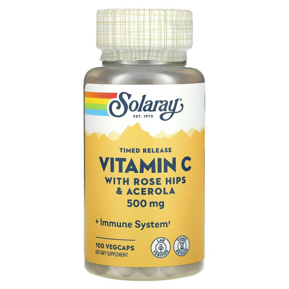 ���� ������ (Iherb) Solaray, ������� C ���������� �������������, 500 ��, 100 ������������ ������, ������ �� 1300 ���