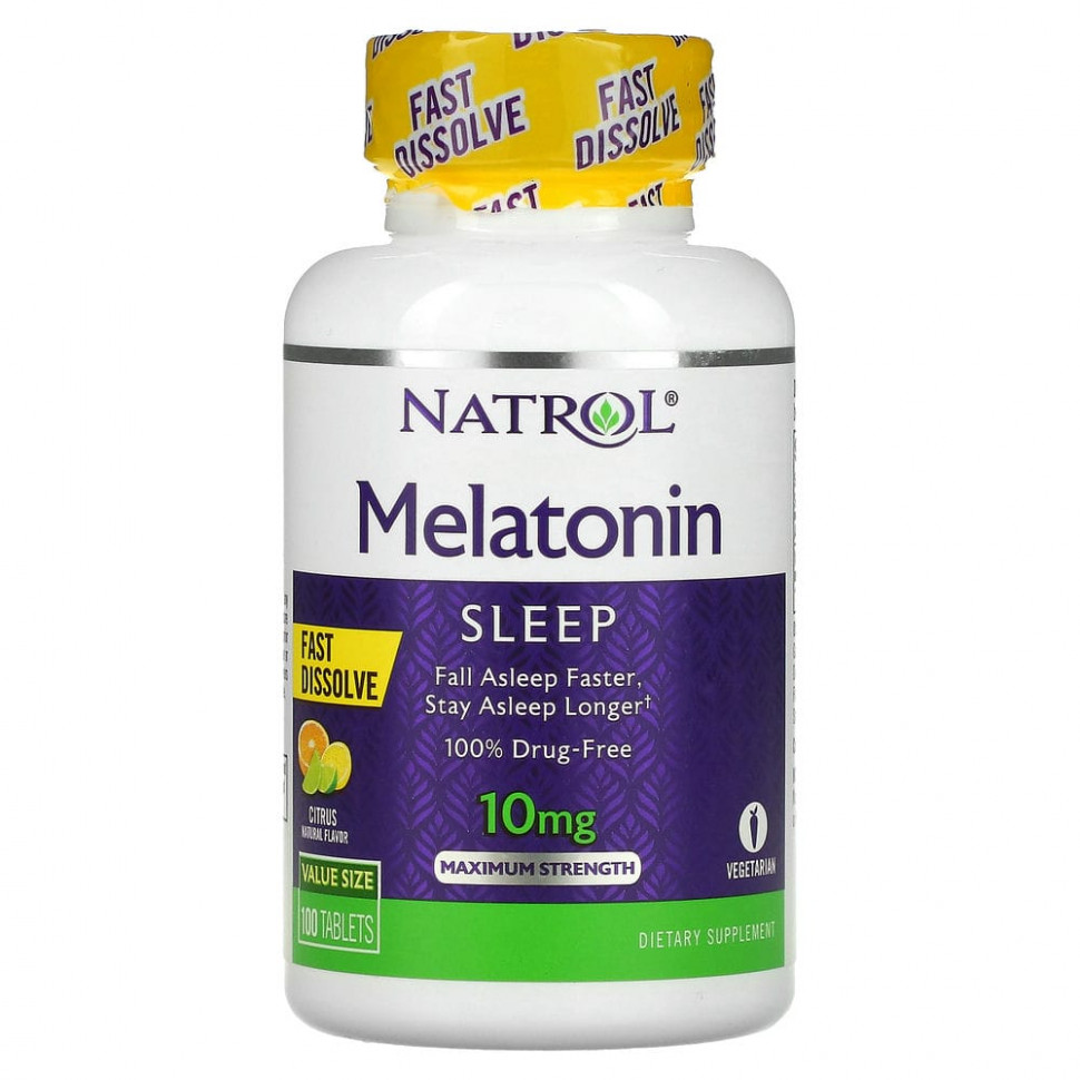 ���� ������ (Iherb) Natrol, ���������, ������������ ����, ���������� ����, 10 ��, 100 ��������, ������ �� 3100 ���