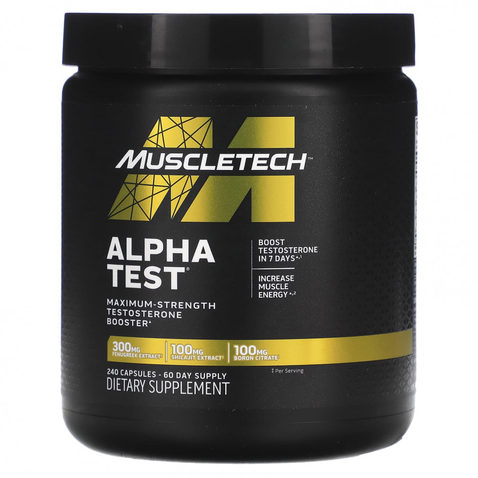   (Iherb) MuscleTech, Alpha Test, 240     -     , -, 