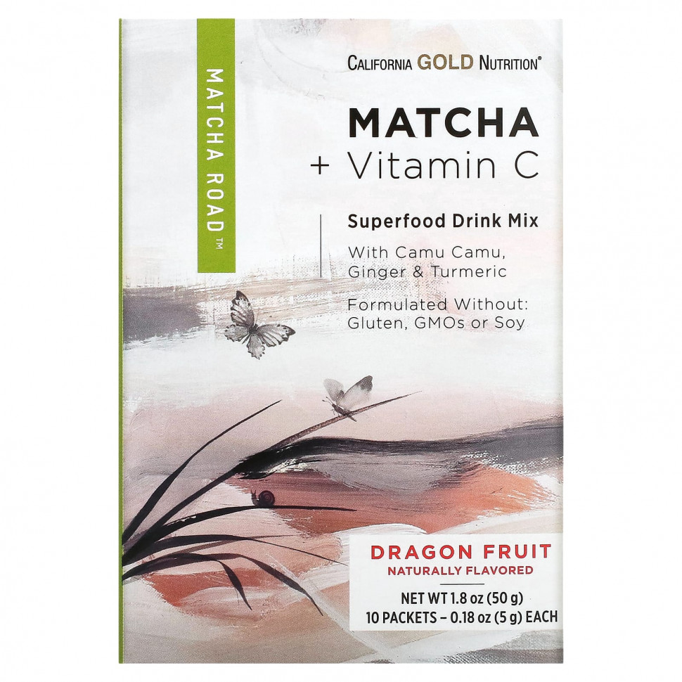   (Iherb) California Gold Nutrition, MATCHA ROAD,  +  , , 10 .    -     , -, 