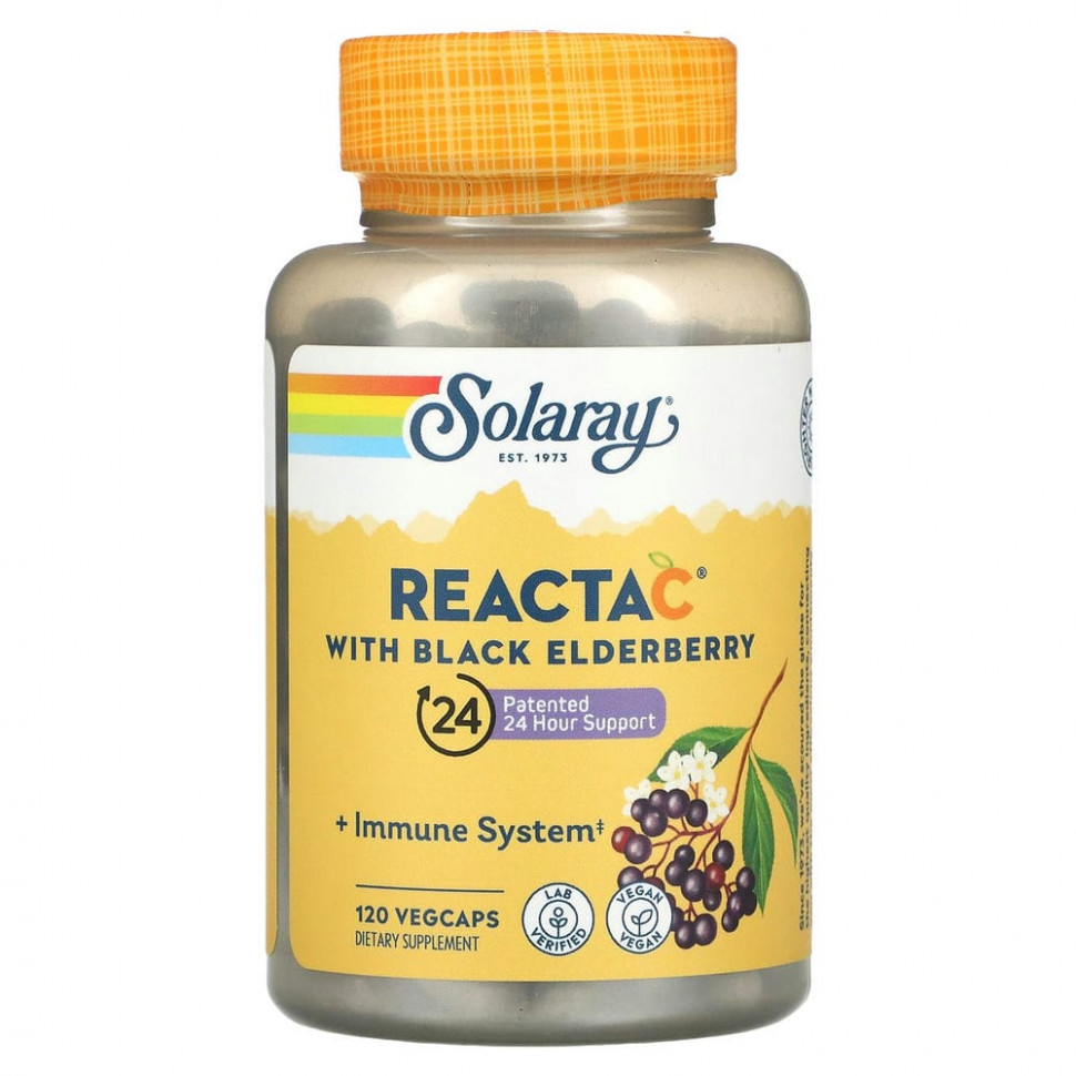 ���� ������ (Iherb) Solaray, Reacta C � ������ �������, 120 �������������� ������, ������ �� 3000 ���