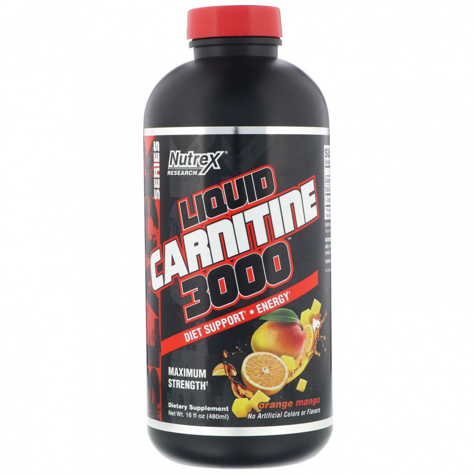   (Iherb) Nutrex Research, Liquid Carnitine 3000,   , 480  (16 . )    -     , -, 