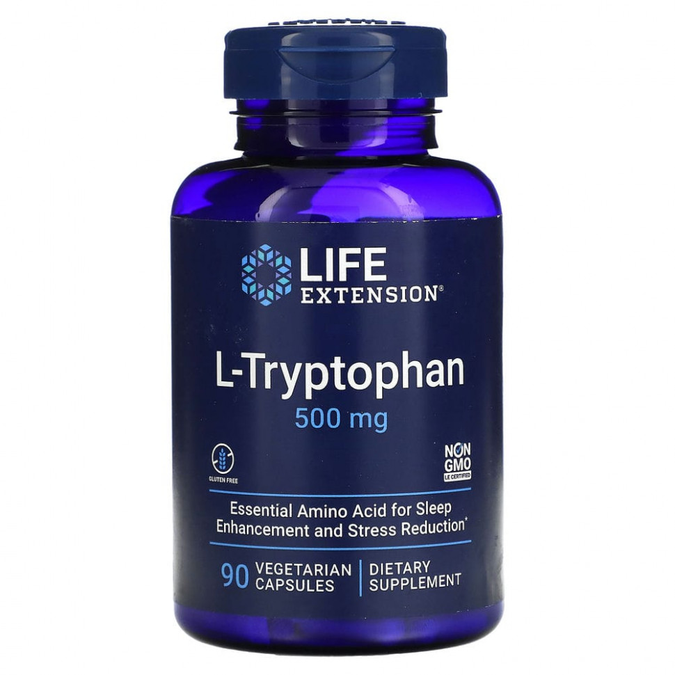 ���� ������ (Iherb) Life Extension, L-���������, 500 ��, 90 �������������� ������, ������ �� 3770 ���