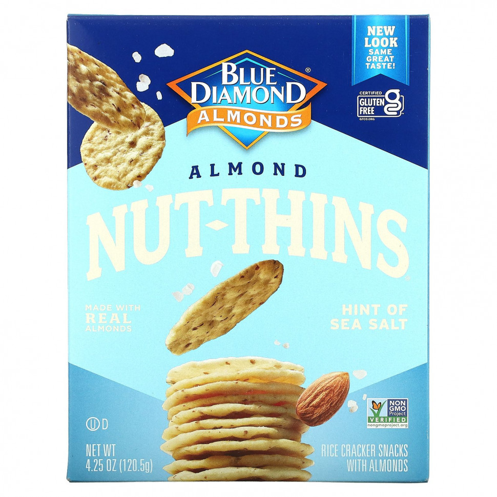 ���� ������ (Iherb) Blue Diamond, Almonds, Thins � ��������, ������� �������, � ����������� ������� ����, 120,5 � (4,25 �����), ������ �� 1140 ���