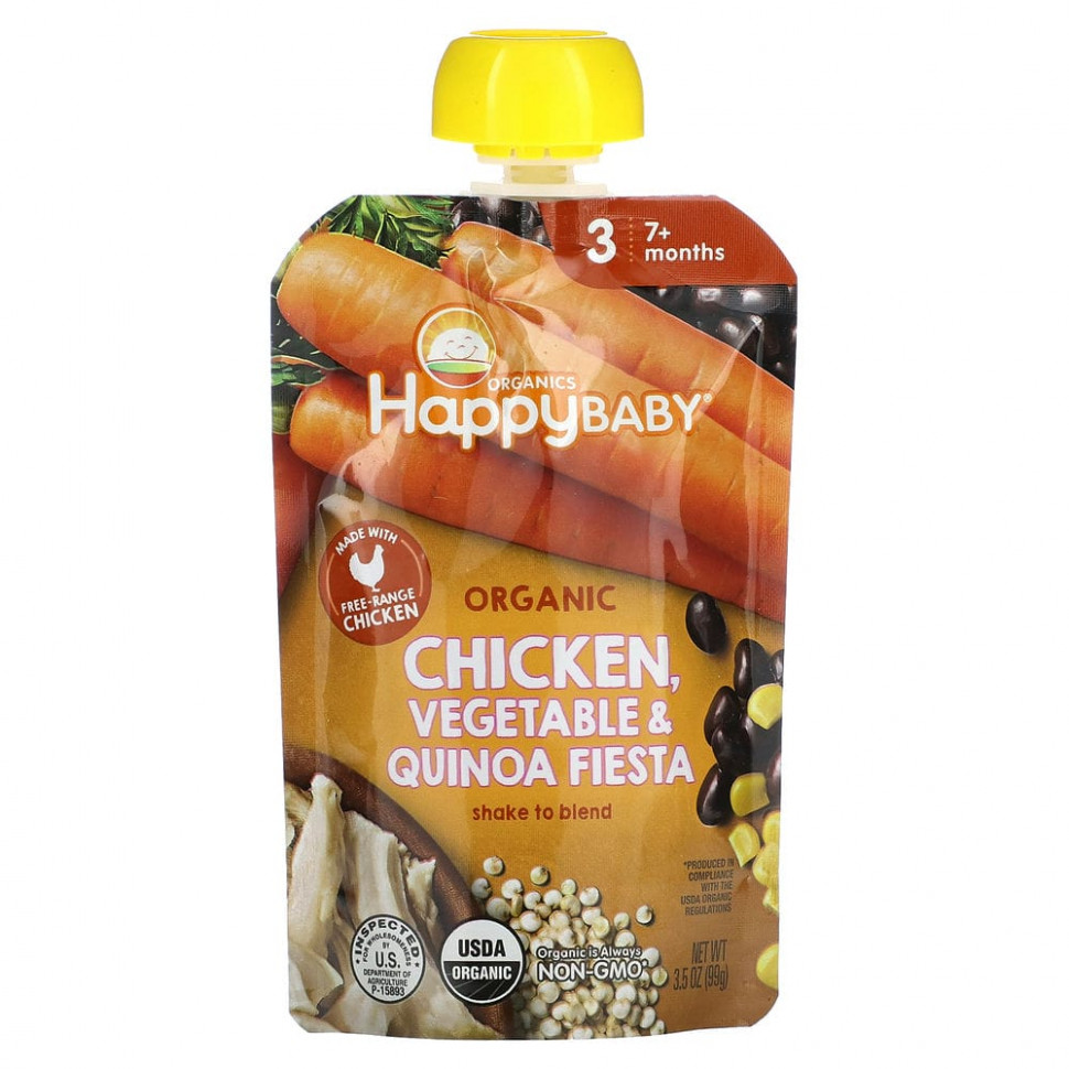 ���� ������ (Iherb) Happy Family Organics, Happy Baby, �� 7 �������, ������������ ������, ����� � �����, 99 � (3,5 �����), ������ �� 720 ���