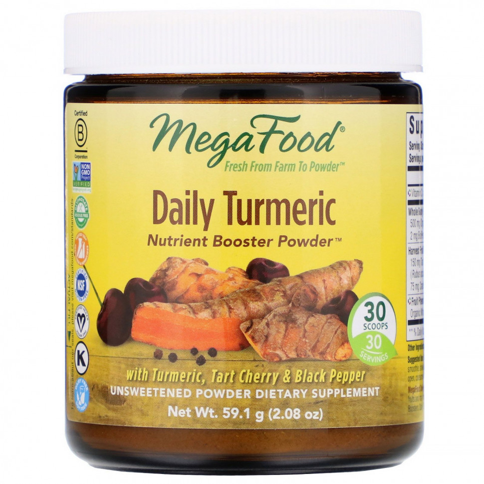   (Iherb) MegaFood, Daily Turmeric,    ,  , 59,1  (2,08 )    -     , -, 