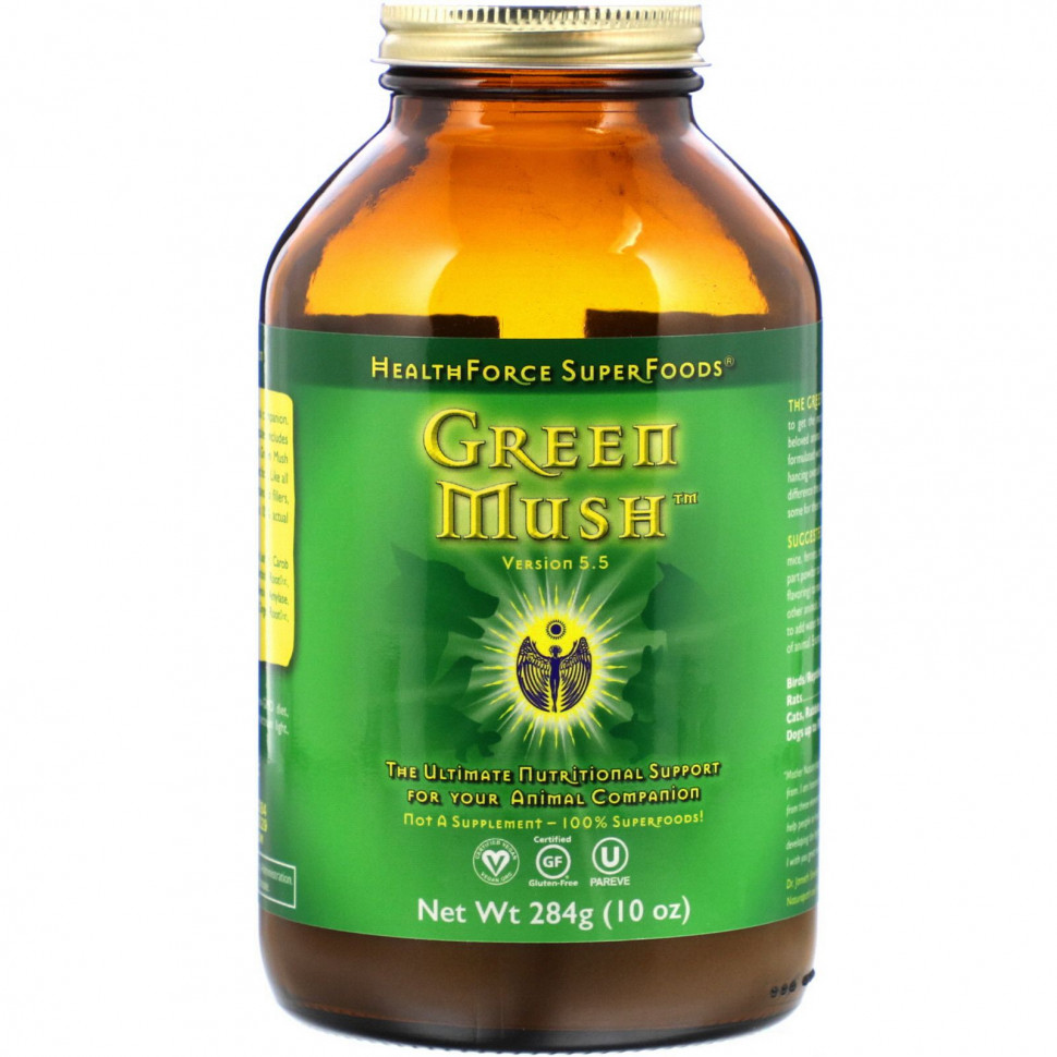 ���� ������ (Iherb) HealthForce Superfoods, Green Mush, ������� ��� ������ �������, ������ 5,5, 284 � (10 �����), ������ �� 8910 ���