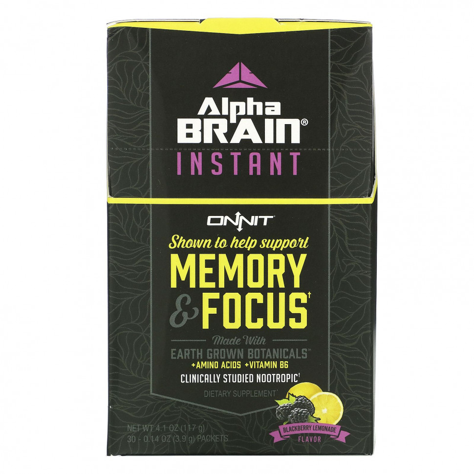 ���� ������ (Iherb) Onnit, AlphaBRAIN Instant, ��� ������ � ������������, �� ������ ������� � ��������, 30 ��������� �� 3,9 � (0,14 �����), ������ �� 12780 ���