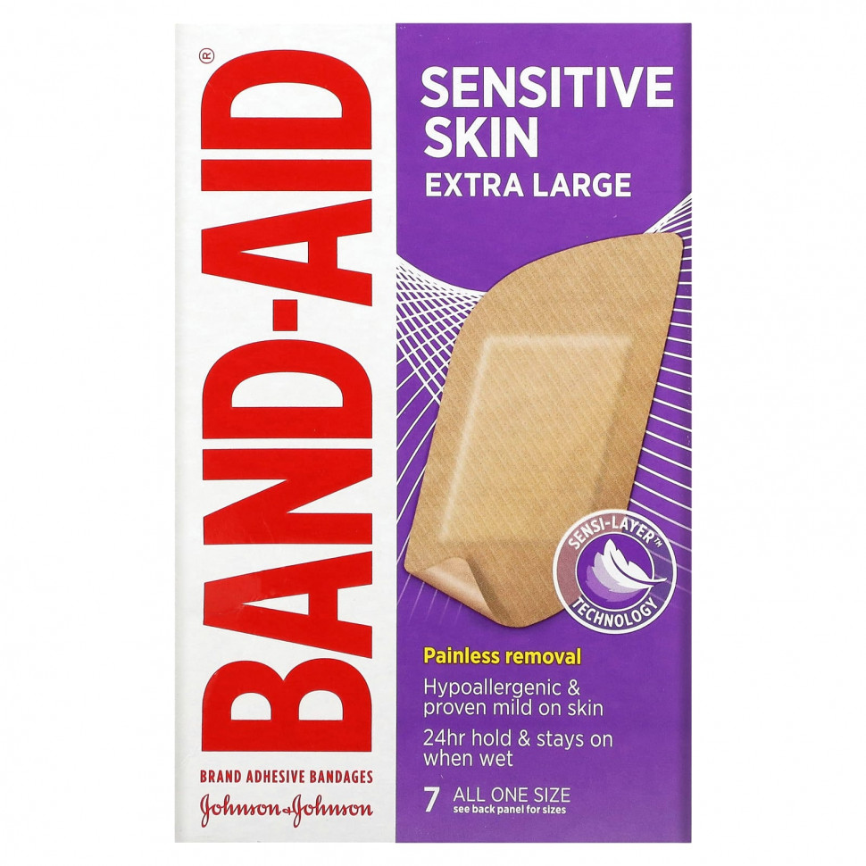 ���� ������ (Iherb) Band Aid, �����, ����� �������, ��� �������������� ����, 7 ��., ������ �� 1040 ���