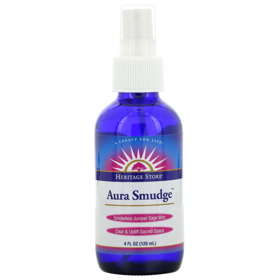   (Iherb) Heritage Store, Aura Smudge,        , 4 . .(120 )    -     , -, 