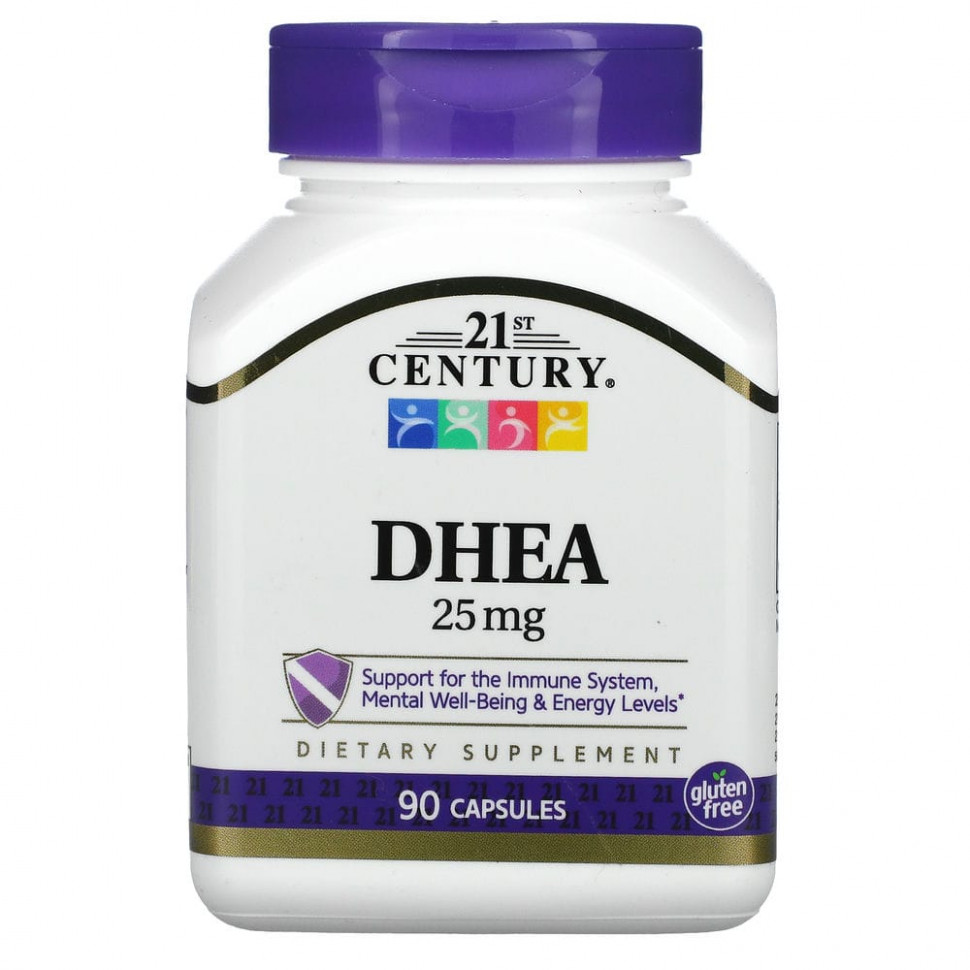 ���� ������ (Iherb) 21st Century, DHEA, 25 ��, 90 ������, ������ �� 1380 ���
