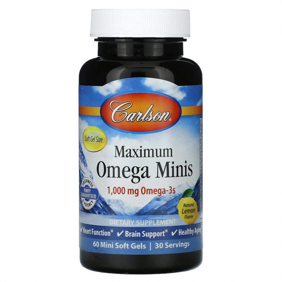   (Iherb) Carlson, Maximum Omega Minis,  , 500 , 60      -     , -, 