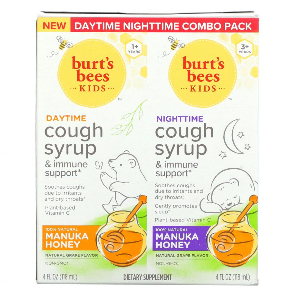 ���� ������ (Iherb) Burt's Bees, Kids, ����� �� ����� ���� / ����� � ��������� ����������, ��������������� ��������, ����������� ��������, 2 ��������, 4 ������ ����� (118 ��) ������, ������ �� 3850 ���
