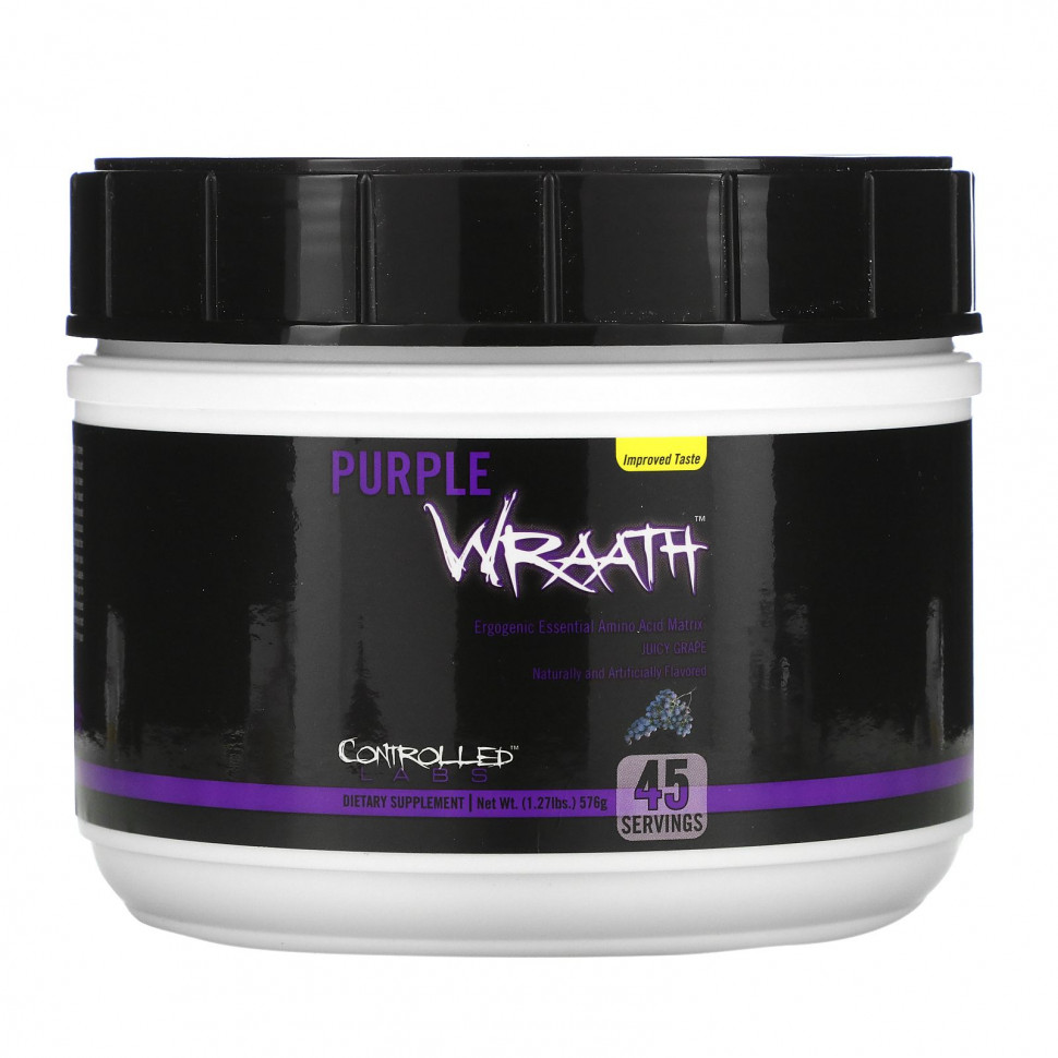   (Iherb) Controlled Labs, Purple Wraath, Juicy Grape, 1.27 lbs (576 g)    -     , -, 