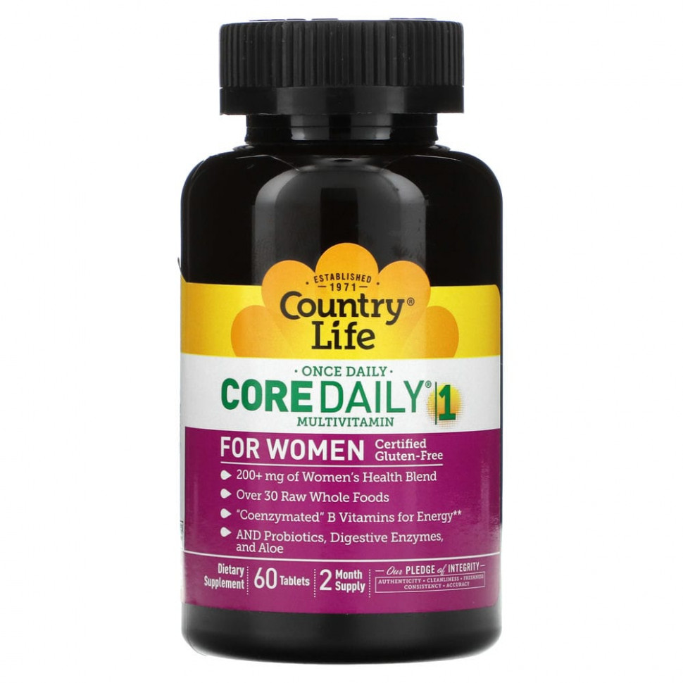   (Iherb) Country Life,  Core Daily-1  , 60     -     , -, 