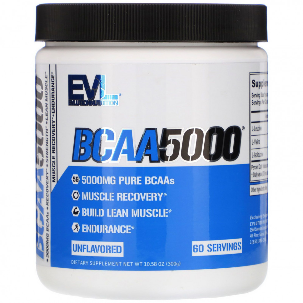 ���� ������ (Iherb) EVLution Nutrition, BCAA5000, ��� �������� �������, 300 � (10,58 �����), ������ �� 3940 ���