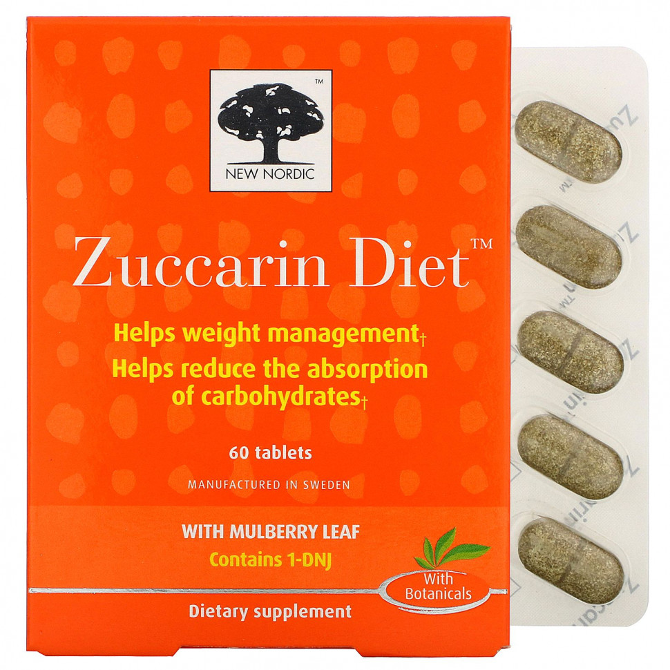 ���� ������ (Iherb) New Nordic, Zuccarin Diet, ������� ��� ���������, 60 ��������, ������ �� 4320 ���