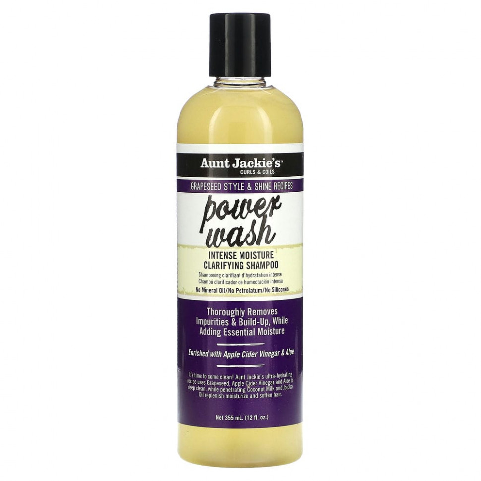   (Iherb) Aunt Jackie's Curls & Coils, Power Wash,   , 355  (12 . )    -     , -, 