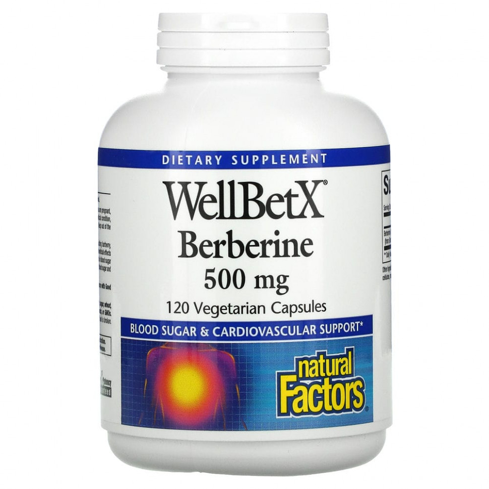 ���� ������ (Iherb) Natural Factors, WellBetX, ��������, 500 ��, 120 �������������� ������, ������ �� 5320 ���