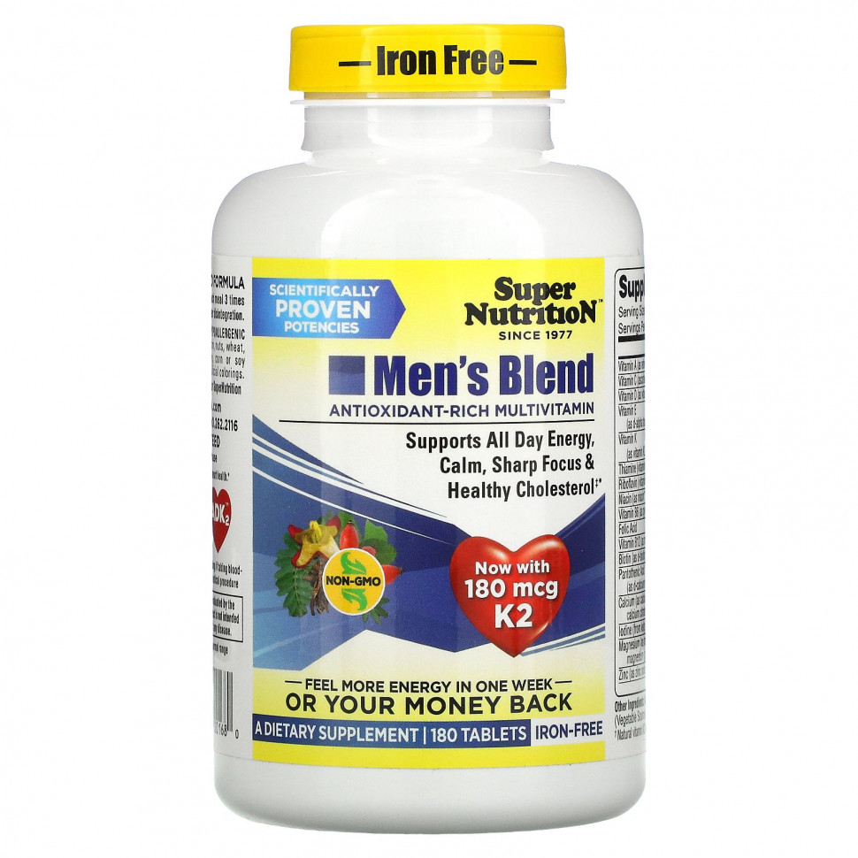   (Iherb) Super Nutrition, Men's Blend,   , , 180     -     , -, 