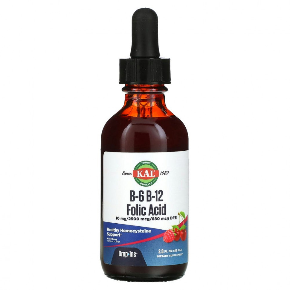 ���� ������ (Iherb) KAL, �������� ������� B6 � B12, �� ������ ����������� ����, 59 �� (2 ����. �����), ������ �� 3030 ���