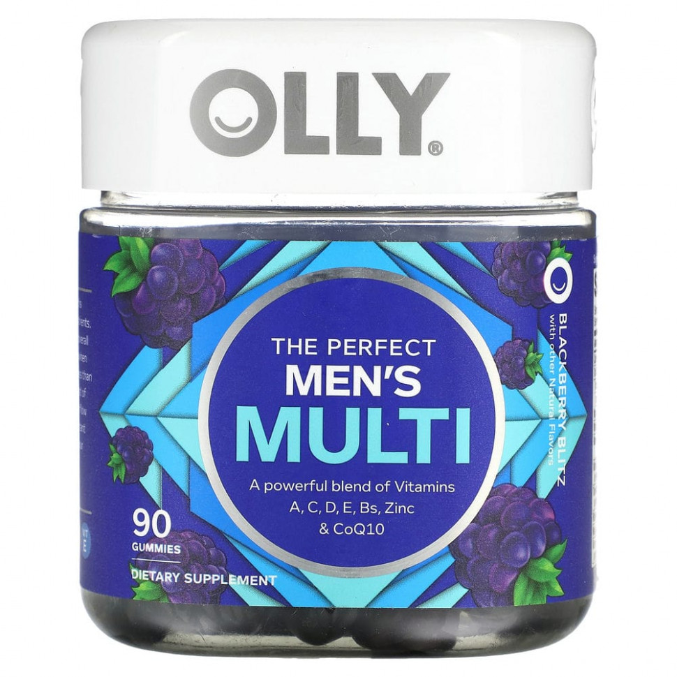   (Iherb) OLLY, The Perfect Men's Multi, Blackberry Blitz, 90      -     , -, 