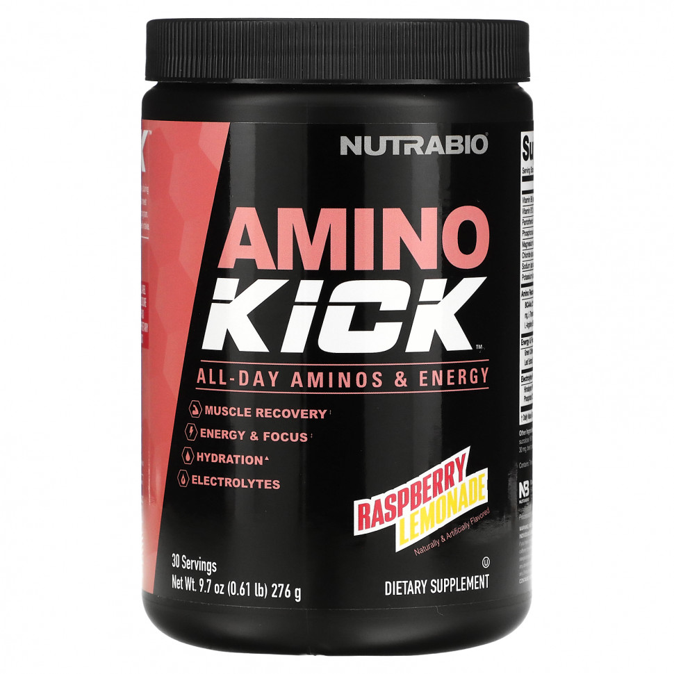 ���� ������ (Iherb) Nutrabio Labs, Amino Kick, ��������� �������, 276 � (0,61 �����), ������ �� 4190 ���