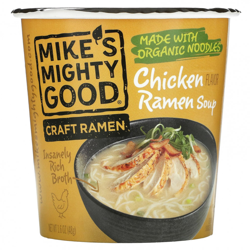 ���� ������ (Iherb) Mike's Mighty Good, Craft Ramen Cup, ������� ��� � �������, 1,6 ����� (48 �), ������ �� 780 ���