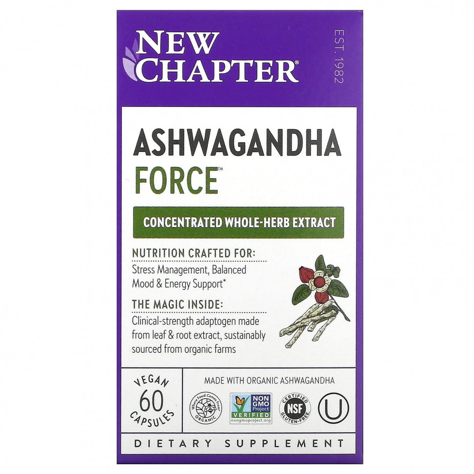 ���� ������ (Iherb) New Chapter, Ashwagandha Force`` 60 ��������� ������, ������ �� 4670 ���