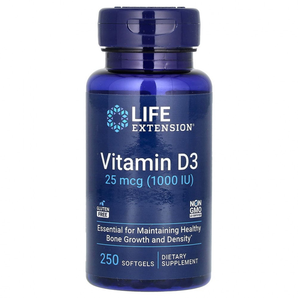   (Iherb) Life Extension,  D3, 25  (1000 ), 250     -     , -, 