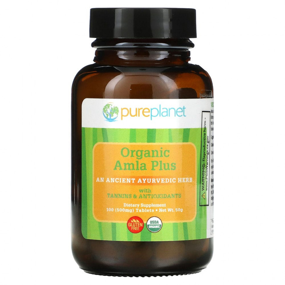   (Iherb) Pure Planet, , Amla Plus, 500 , 100     -     , -, 