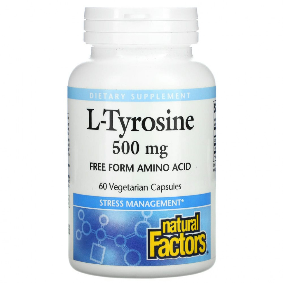 ���� ������ (Iherb) Natural Factors, L-�������, 500 ��, 60 �������������� ������, ������ �� 1230 ���