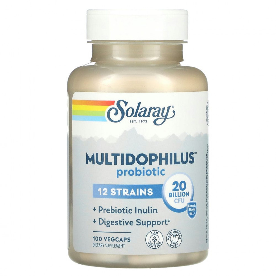 ���� ������ (Iherb) Solaray, Multidophilus, 12 ������� �������������� ��������, 20 ���� ���, 100 ������ � ������������������ ���������, ������ �� 4510 ���