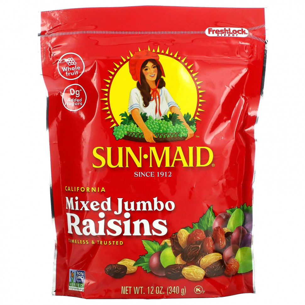 ���� ������ (Iherb) Sun-Maid, �������������� ��������� ������, 340 � (12 �����), ������ �� 1440 ���