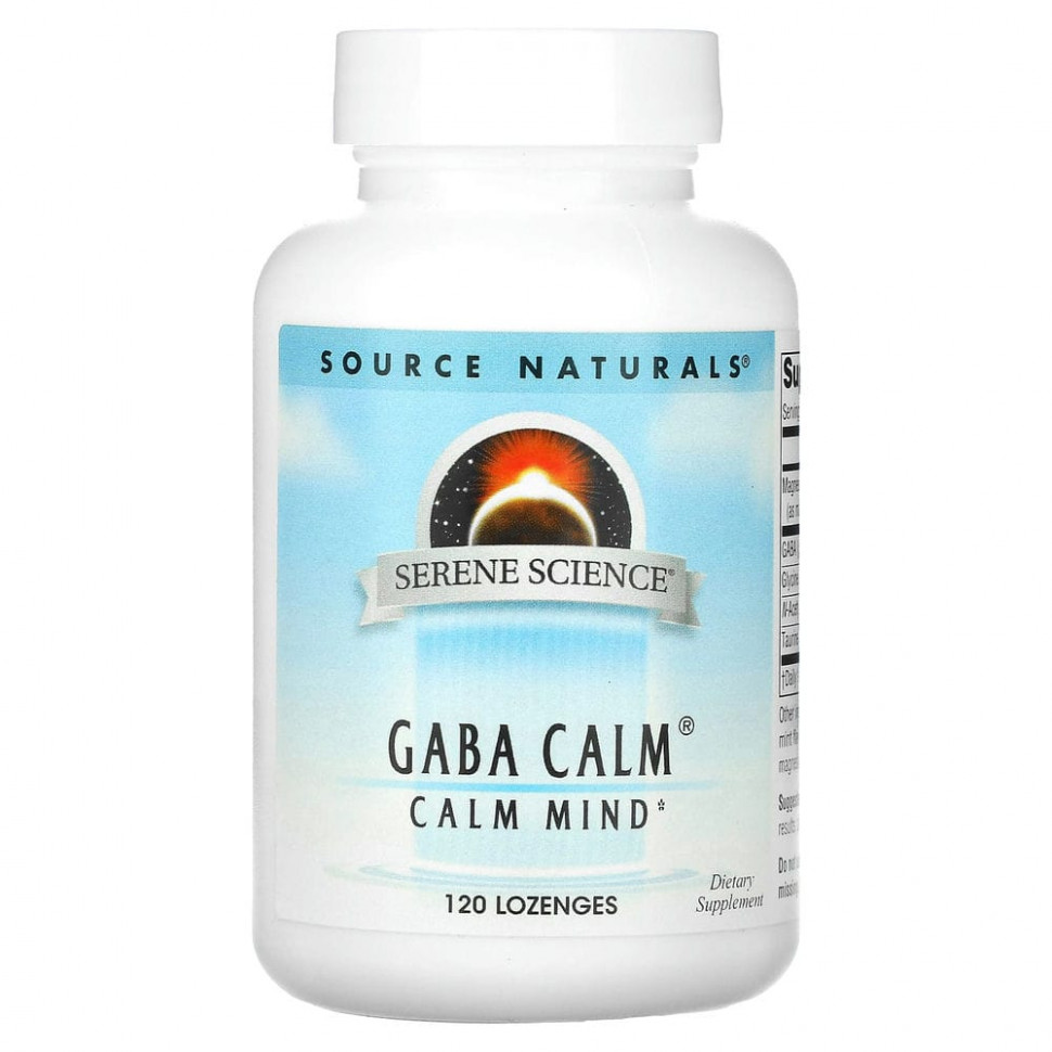 ���� ������ (Iherb) Source Naturals, GABA Calm, ����, 120 �������� ��� ������������, ������ �� 3840 ���