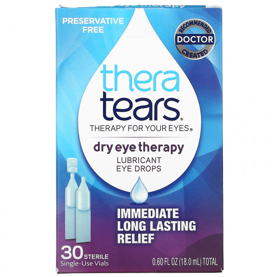���� ������ (Iherb) TheraTears, Dry Eye Therapy, ������� ����� �� �������, 30 ���������� ����������� ��������, ������ �� 3010 ���