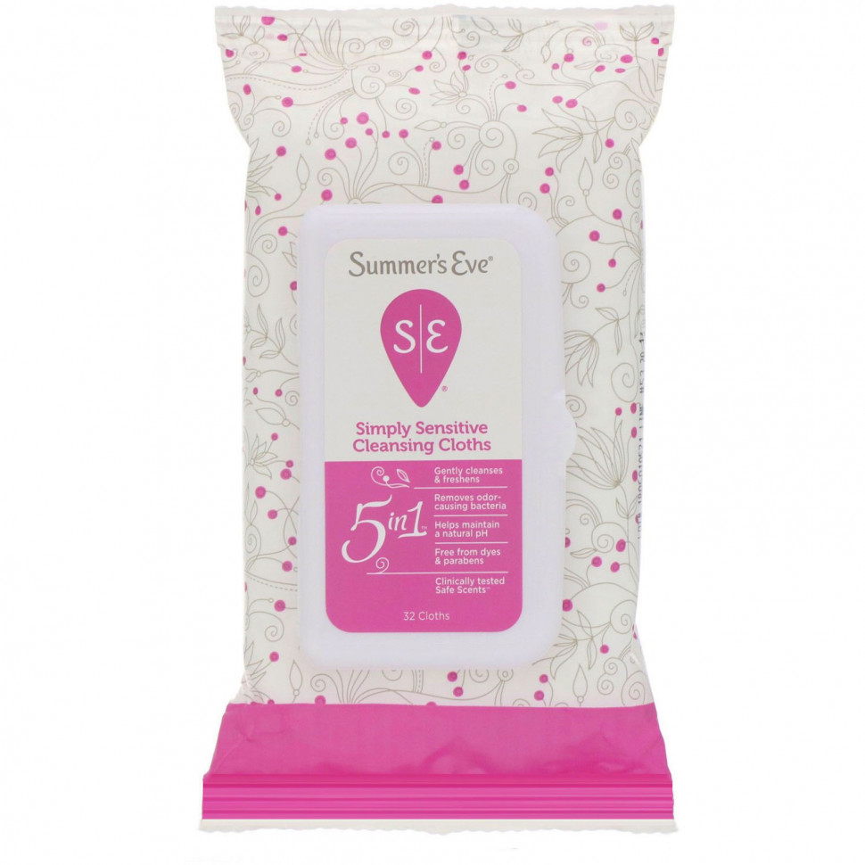   (Iherb) Summer's Eve,   5 in 1, Simply Sensitive, 32 ,   1440 