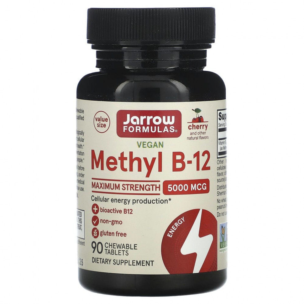 ���� ������ (Iherb) Jarrow Formulas, ����� B-12, �����, 5000 ���, 90 ����������� ��������, ������ �� 4980 ���
