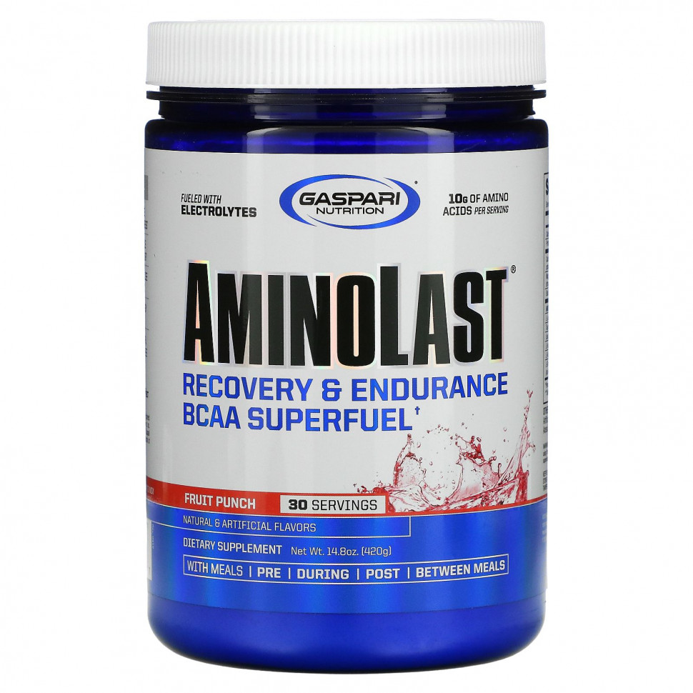 ���� ������ (Iherb) Gaspari Nutrition, Aminolast, �����-BCAA ��� �������������� � ������������, ��������� ����, 420 � (14,8 �����), ������ �� 5030 ���